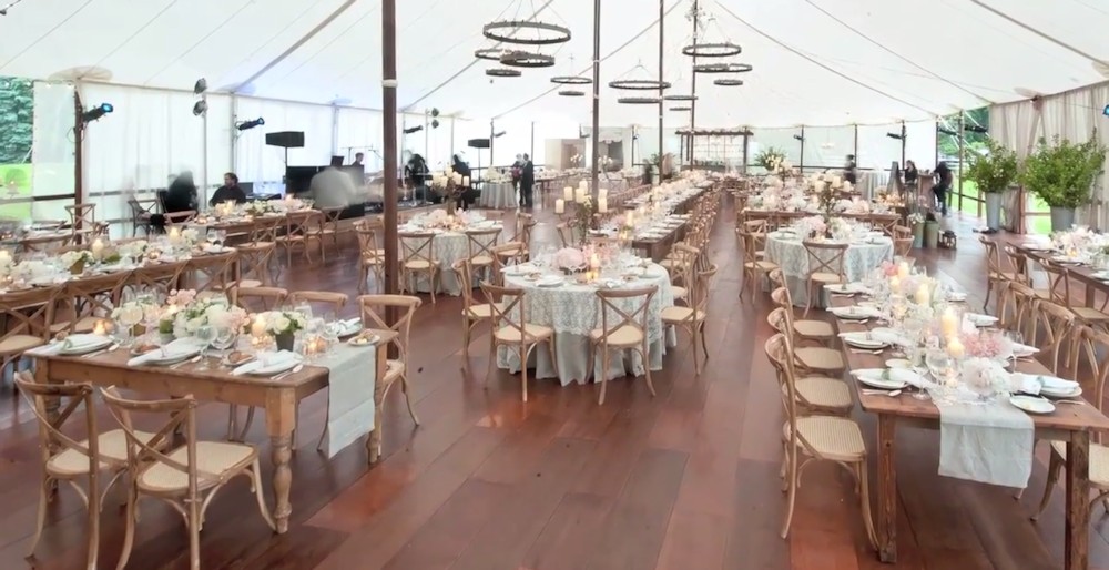 Tent With Wide Plank Flooring - Stamford Tent and Event Services